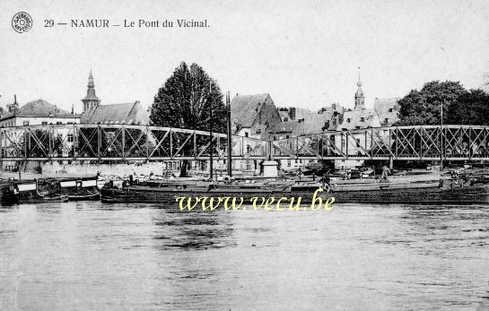 postkaart van Namen Le pont du vicinal