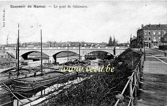 ancienne carte postale de Namur Le Pont de Salzinnes