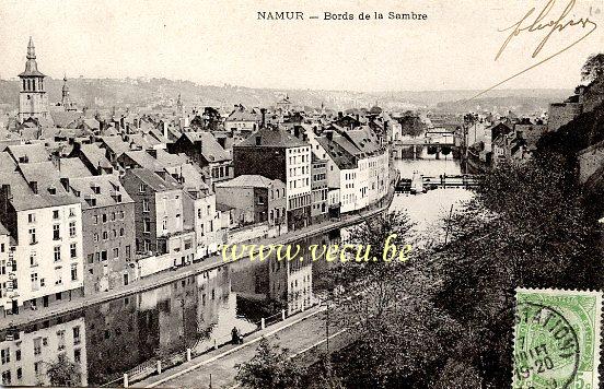 ancienne carte postale de Namur Bords de la Sambre