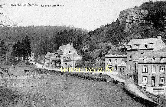 postkaart van Marche-les-Dames La route vers Wartet