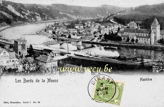 ancienne carte postale de Hastière Les Bords de la Meuse
