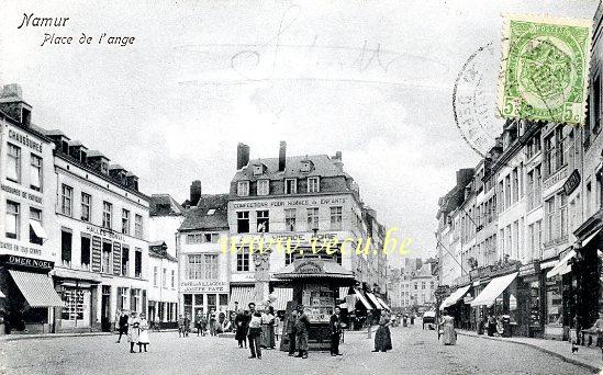 ancienne carte postale de Namur Place de l'Ange
