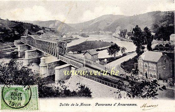 ancienne carte postale de Anseremme Vallée de la Meuse - Panorama d'Anseremme