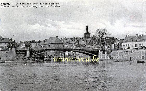 ancienne carte postale de Namur Le nouveau pont sur la Sambre