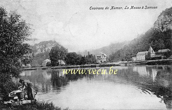 postkaart van Samson Environs de Namur, La Meuse à Samson