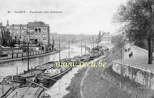 ancienne carte postale de Namur Panorama vers Salzinnes