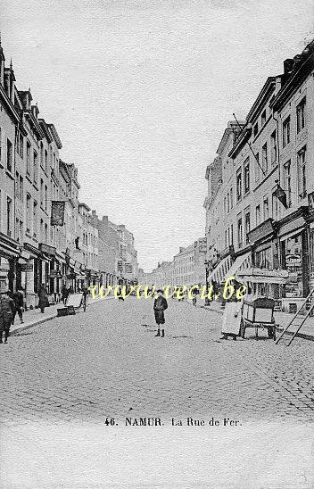 ancienne carte postale de Namur La rue de Fer