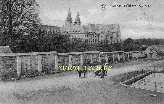 ancienne carte postale de Maredsous Abbaye - Côté Sud-Ouest