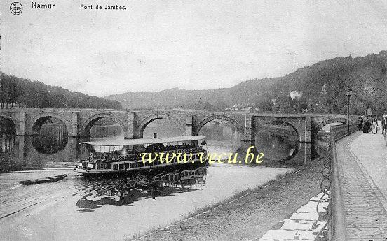 ancienne carte postale de Namur Pont de Jambes