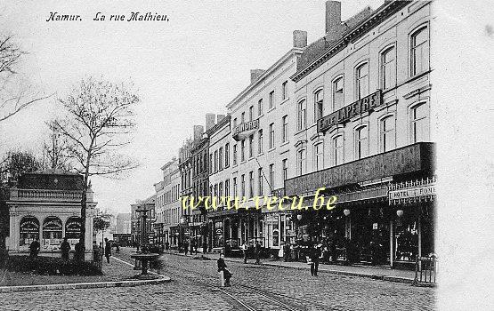 ancienne carte postale de Namur La Rue Mathieu