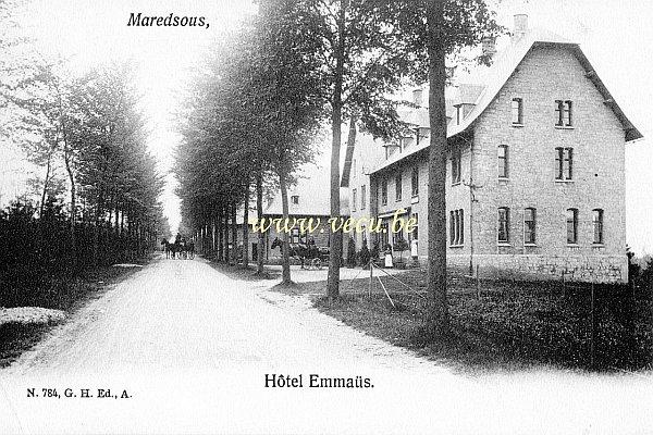 postkaart van Maredsous Route de l'Abbaye et l'Hôtel Emmaüs