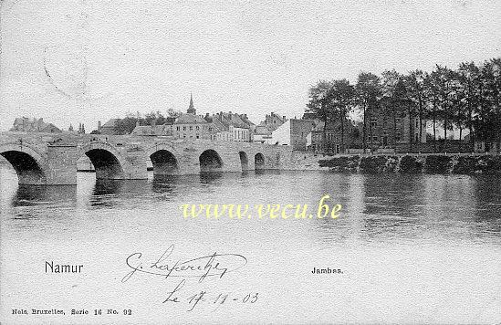 ancienne carte postale de Namur Jambes