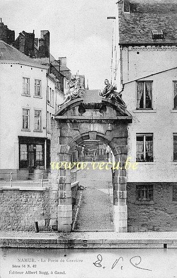 ancienne carte postale de Namur La Porte de Gravière