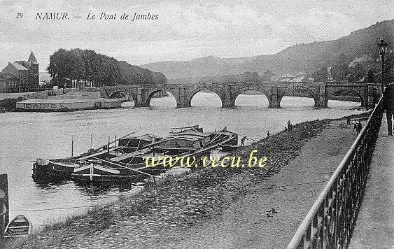 ancienne carte postale de Namur Le Pont de Jambes