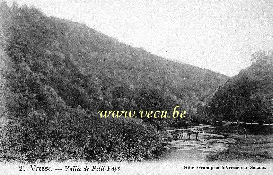 ancienne carte postale de Vresse-sur-Semois Vallée du Petit-Fays