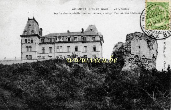 postkaart van Agimont Het kasteel
