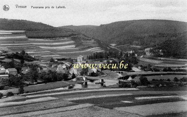 ancienne carte postale de Vresse-sur-Semois Panorama pris de Laforêt