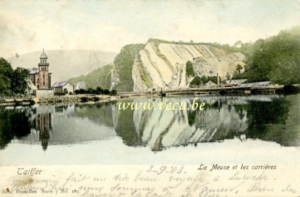 postkaart van Tailfer La Meuse et les carrières