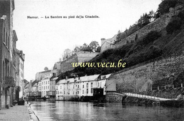 postkaart van Namen La Sambre au pied de la citadelle