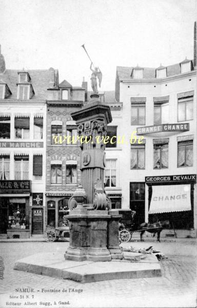 ancienne carte postale de Namur Fontaine de l'Ange