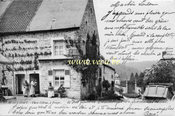 ancienne carte postale de Waulsort Chez Céline , à Freyr