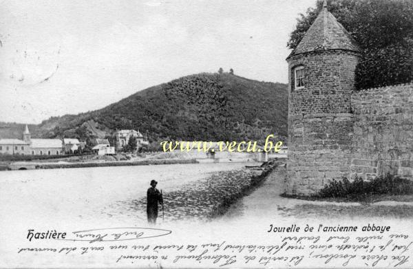 ancienne carte postale de Hastière Tourelle de l'ancienne abbaye