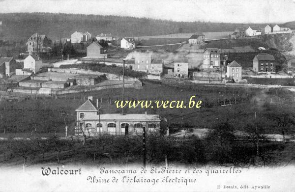 postkaart van Walcourt Panorama de St-Pierre et des quairelles - Usine de l'éclairage électrique