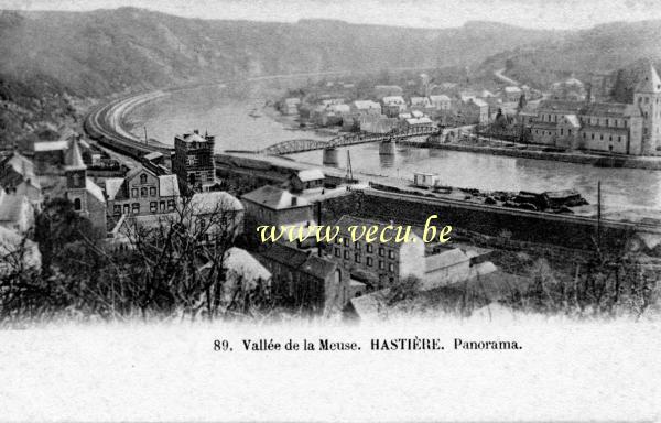 ancienne carte postale de Hastière Panorama
