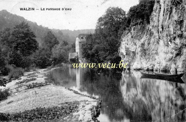 postkaart van Walzin Le passage d'eau