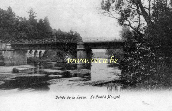 ancienne carte postale de Houyet Le pont à Houyet