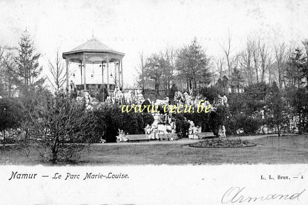 postkaart van Namen Le parc Marie-Louise