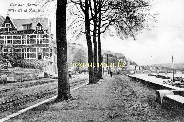 ancienne carte postale de Namur Vue sur Namur prise de la Plante
