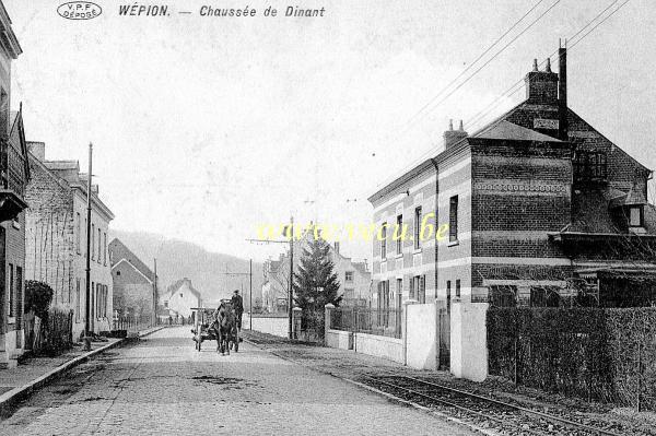 ancienne carte postale de Wépion Chaussée de Dinant