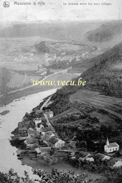 postkaart van Alle-sur-Semois Mouzaive et Alle - La Semois entre les deux villages