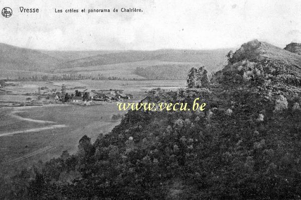 ancienne carte postale de Vresse-sur-Semois Les crêtes et panorama de Chairière