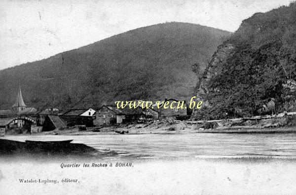 ancienne carte postale de Bohan Quartier des roches à Bohan