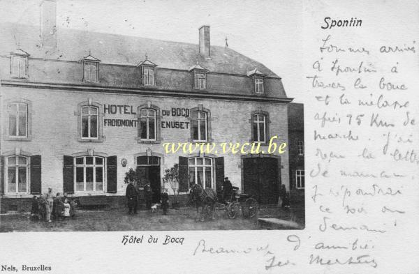 postkaart van Spontin Hôtel du Bocq.  Froidmont-Enuset