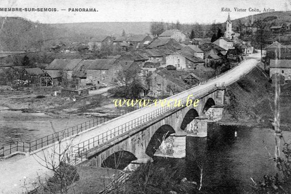 ancienne carte postale de Membre-sur-Semois Panorama