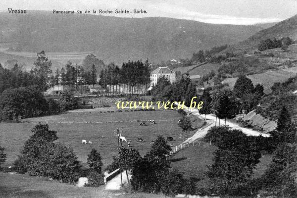 ancienne carte postale de Vresse-sur-Semois Panorama vu de la Roche Sainte-Barbe