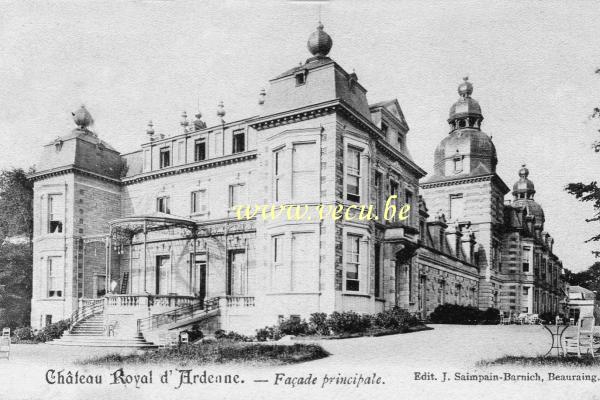 ancienne carte postale de Houyet Château Royal d'Ardenne - Façade principale