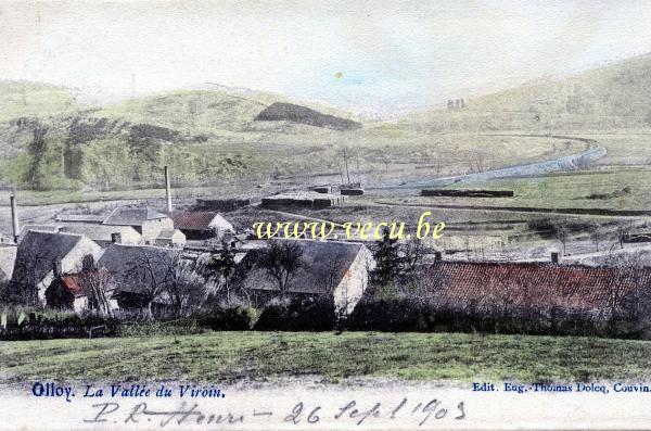 ancienne carte postale de Olloy-sur-Viroin La vallée du Viroin