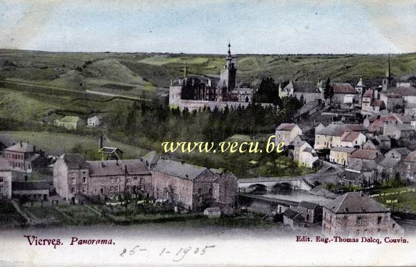 ancienne carte postale de Vierves-sur-Viroin Panorama