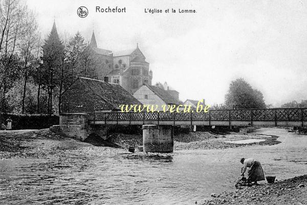 ancienne carte postale de Rochefort L'église et la Lomme