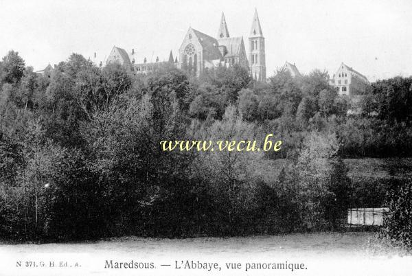 ancienne carte postale de Maredsous L'Abbaye, vue panoramique