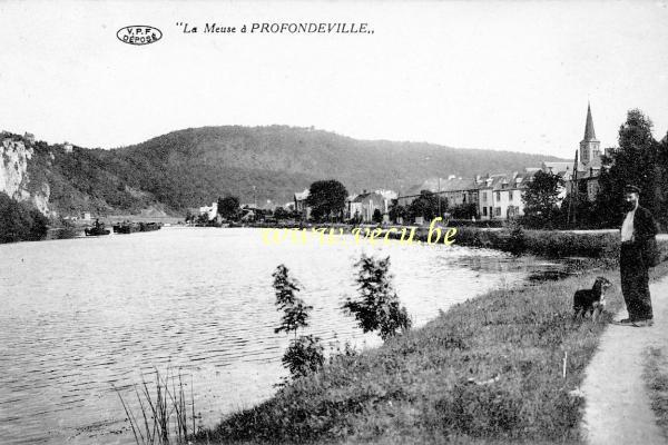 ancienne carte postale de Profondeville La Meuse à Profondeville
