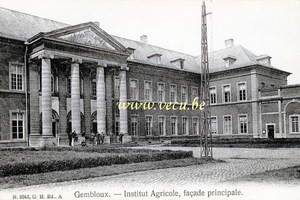 ancienne carte postale de Gembloux Institut Agricole, facade principale