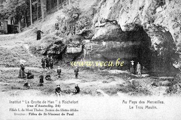ancienne carte postale de Rochefort Au pays des Merveilles - Le Trou Maulin