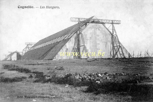 ancienne carte postale de Cognelée Les Hangars