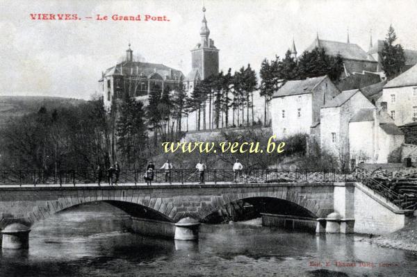 ancienne carte postale de Vierves-sur-Viroin Le Grand Pont