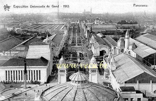 ancienne carte postale de Gand Exposition Univers. De Gand 1913 - Panorama